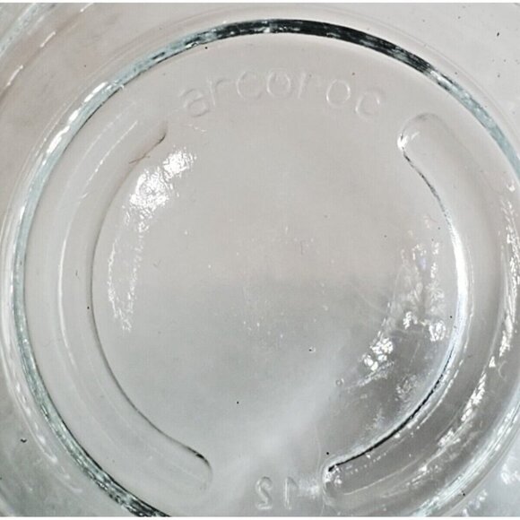 Arcoroc Canterbury Clear Crocus Embossed Vintage Mug Coffee Tea 10 oz set of 2 - Picture 8 of 10